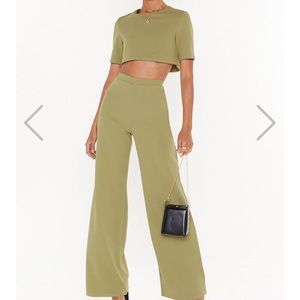 Nastygal Settle The Score Co-ord Top and Pants set